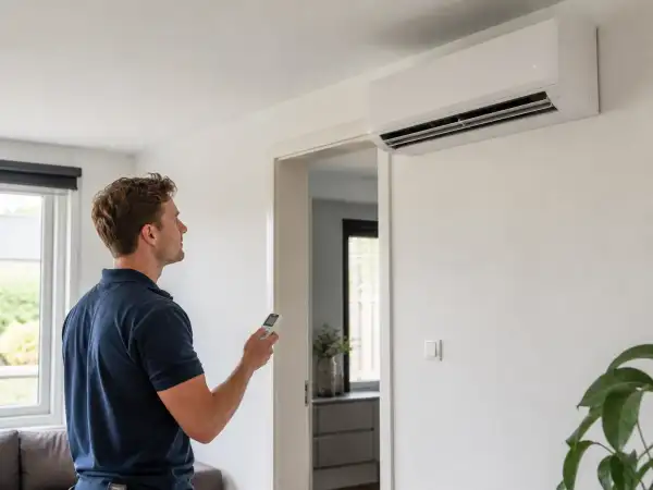 Airco specialist controleert instellingen